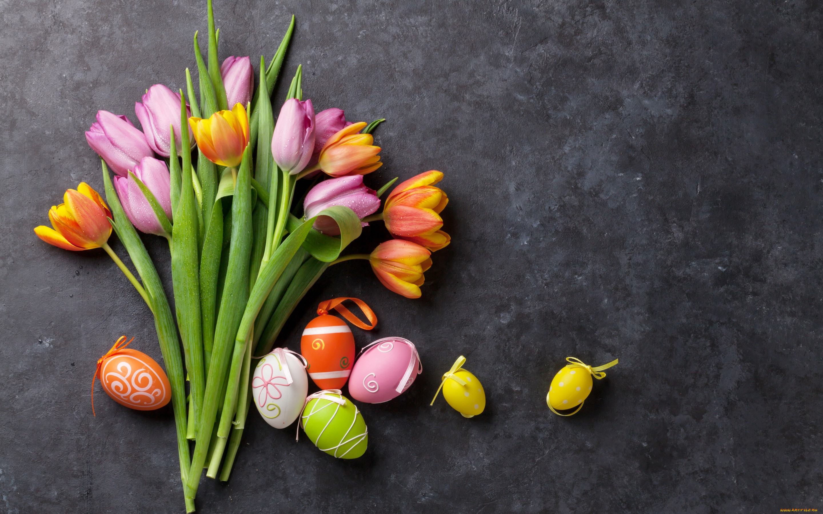 , , tulips, , eggs, , spring, , , pink, easter, decoration, flowers, happy, , colorful